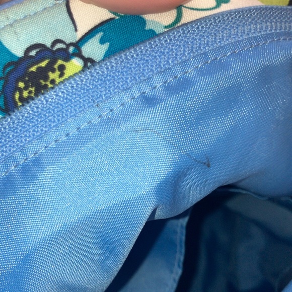 Vera Bradley XL Floral Blue Tote Bag - Picture 5 of 7